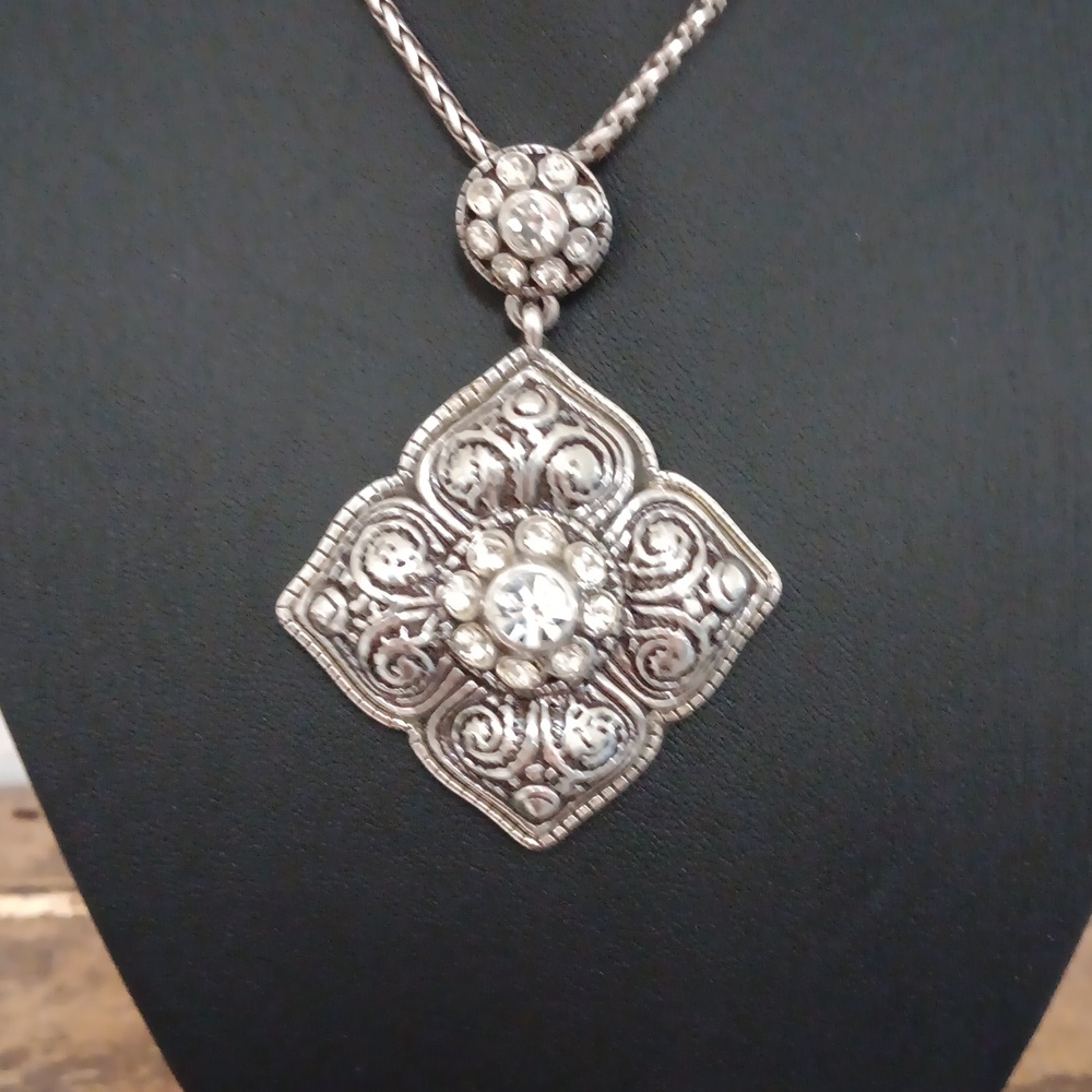 Brighton Silver Necklace with Crystal Accents
